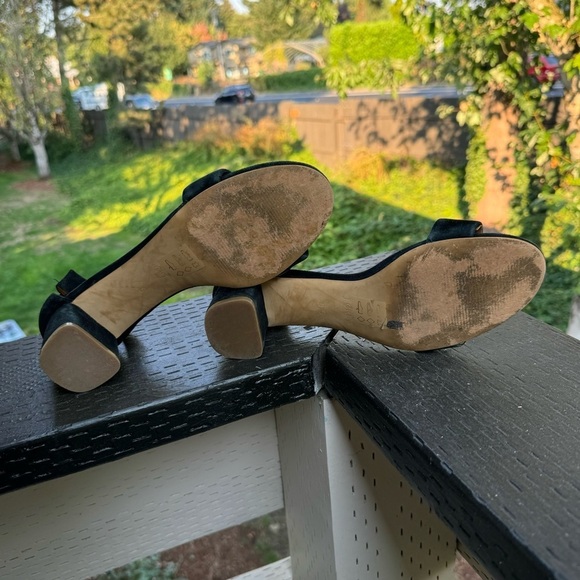 J. Crew Factory Women’s Black Suede Block Heel Sandals Size 8.5 - Picture 7 of 8